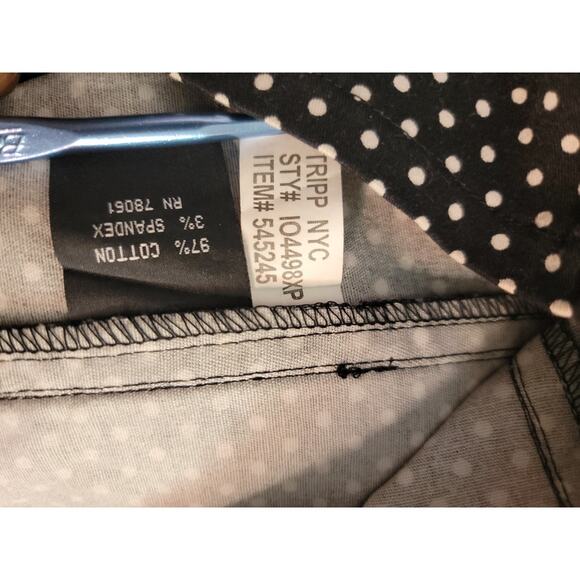 Tripp NYC Black Polka Dots Lace-Up Corset Top Size 1 1X Dark Romantic Whimsigoth - Picture 13 of 14